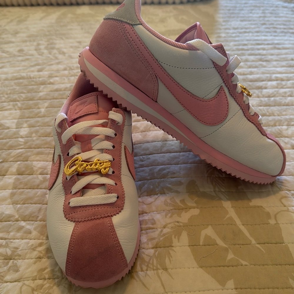 Pink Nike Cortez, custom ID made nwot